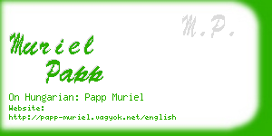 muriel papp business card